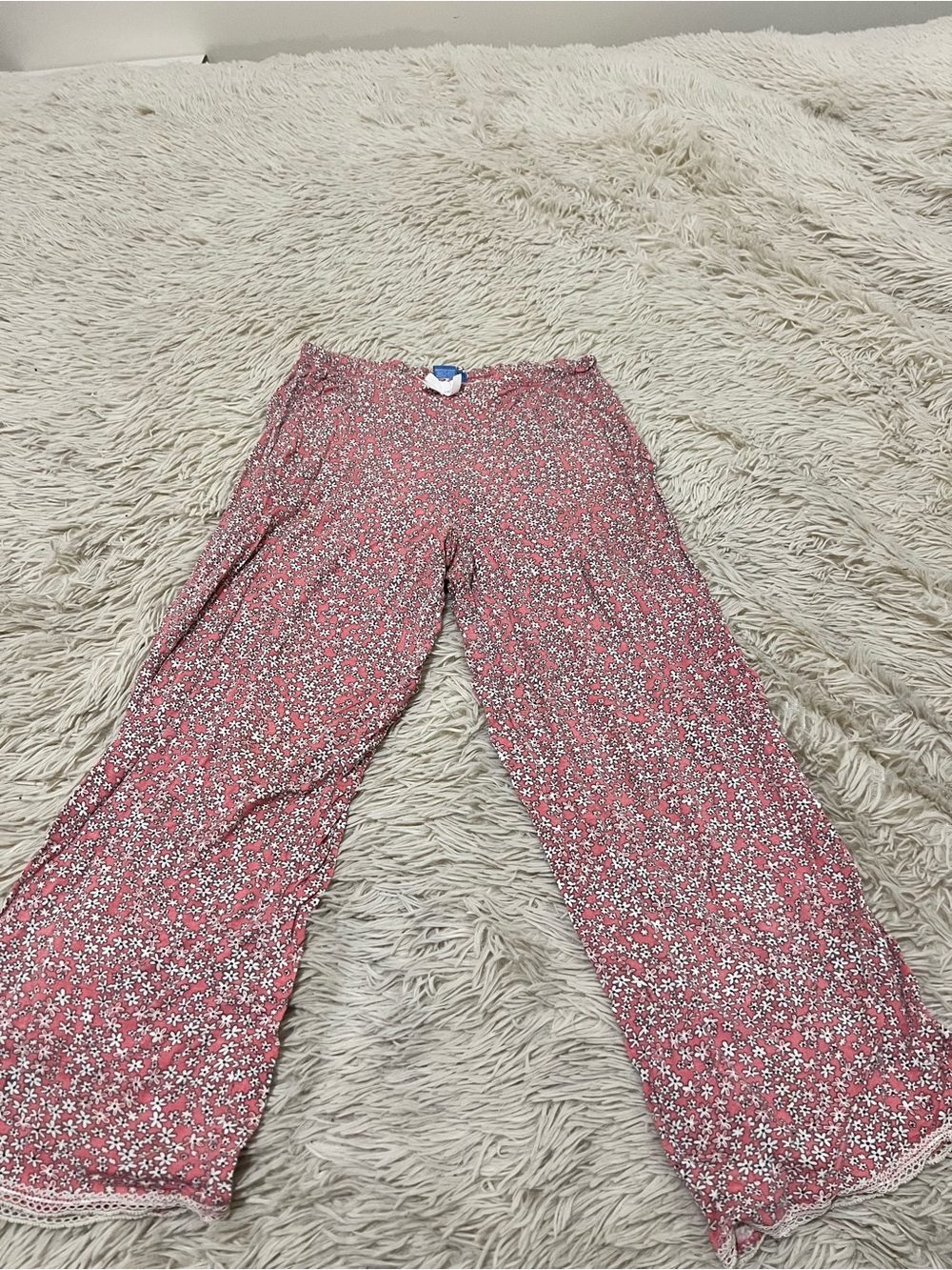 Simply Vera Vera Wang Pink Floral Wide-Leg Pajama Pants